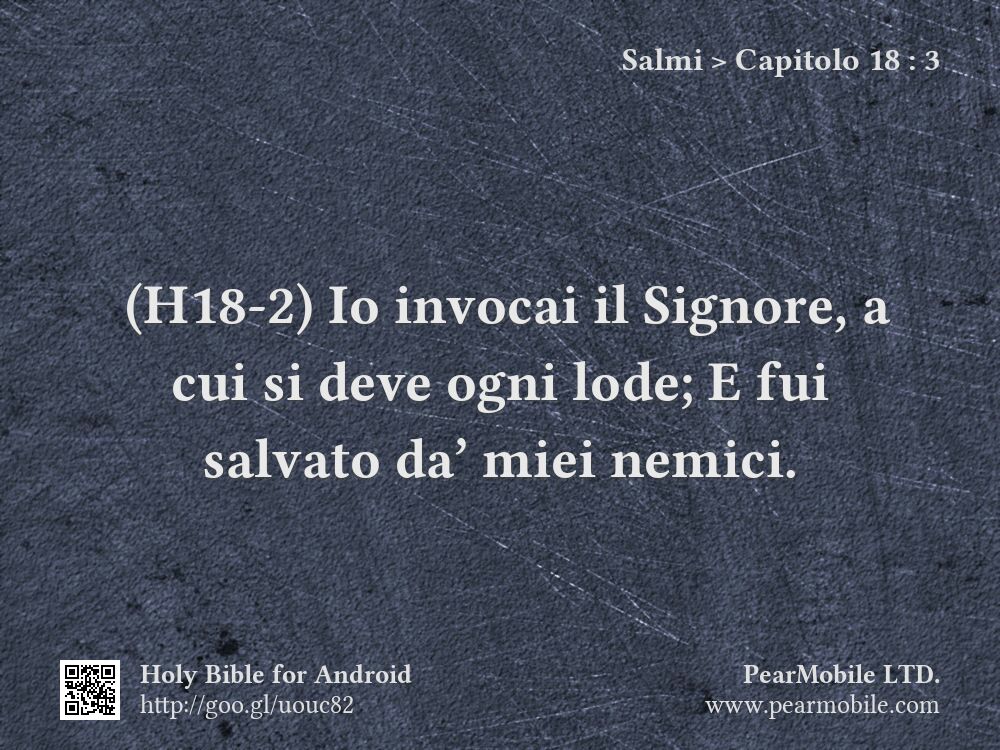 Salmi, Capitolo 18:3